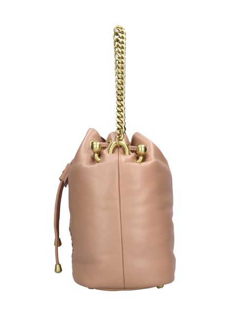 Borsa WOVEN LOGO GINGER in pelle LA CARRIE | 142P-MA-128-LEABEIGE